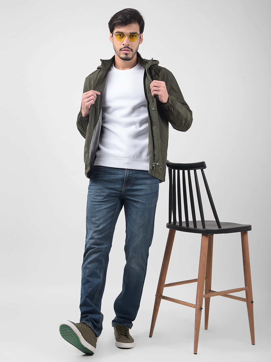Numero Uno Men Typography Dark Green Jacket